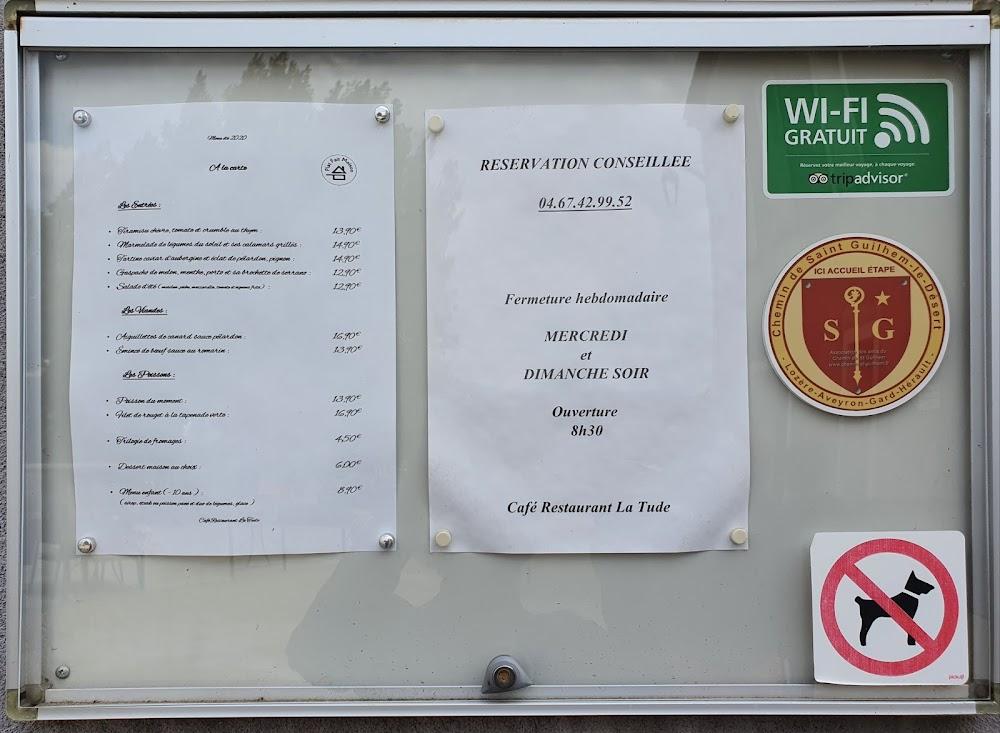 Restaurant La Tude - Menu Image 1